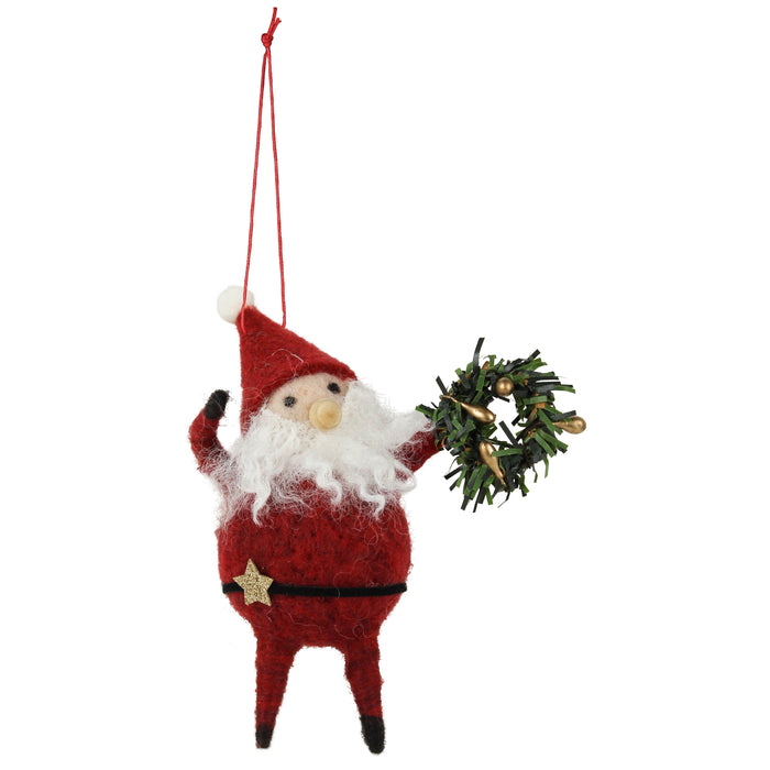 Dancing Santa Felt Ornament