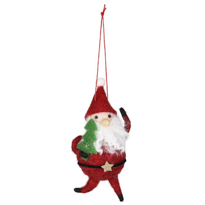 Dancing Santa Felt Ornament
