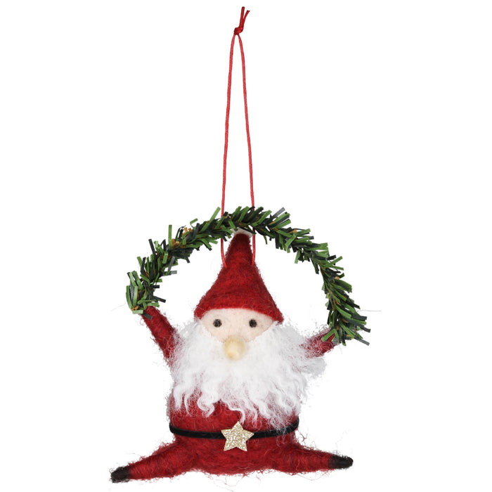 Dancing Santa Felt Ornament