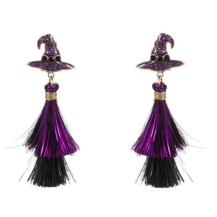 Halloween Characters w Tassel Post Earring