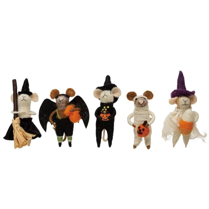 Felt Mouse in Halloween Costume