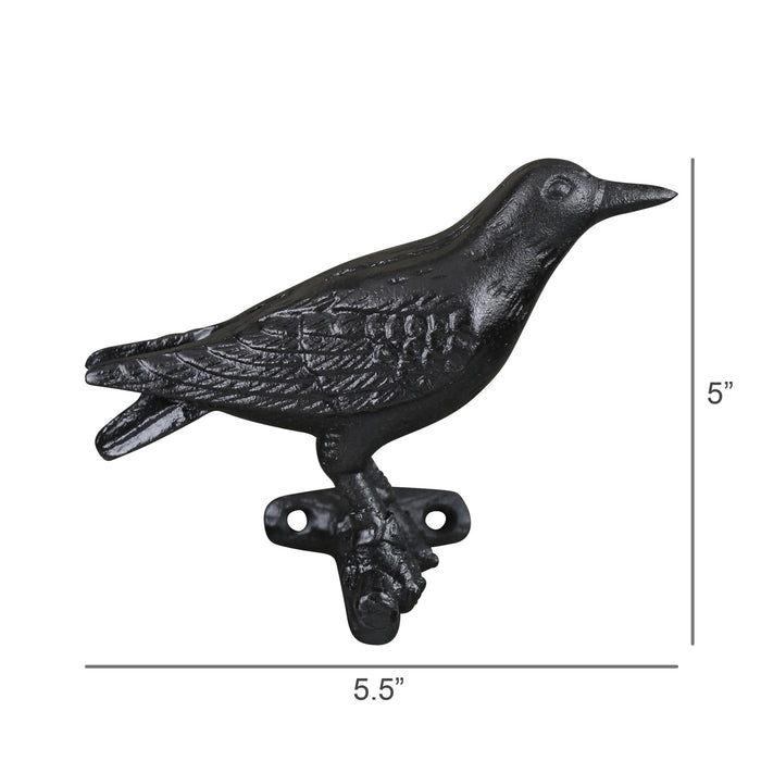 Cast Iron Crow Wall Hook