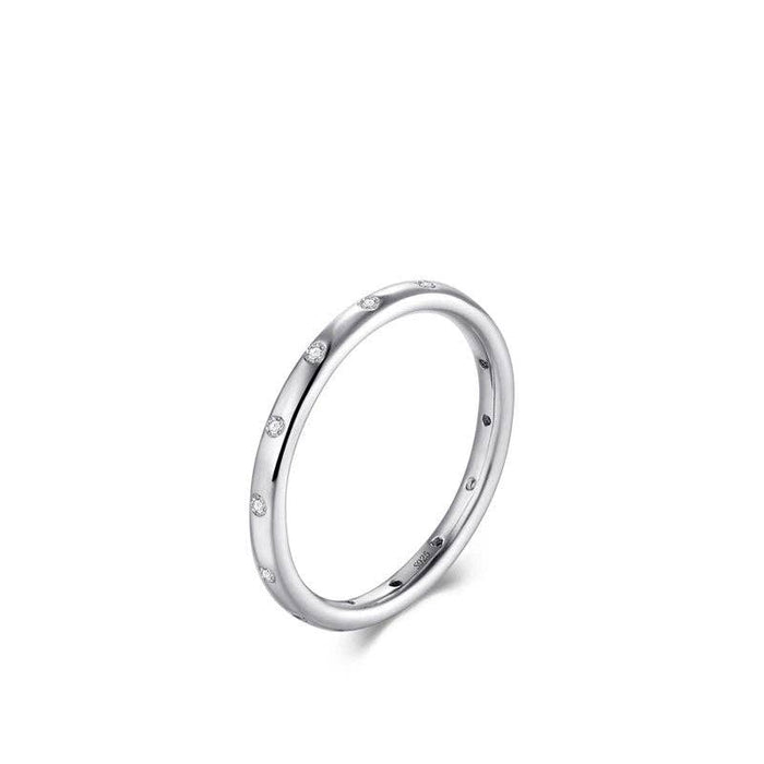 Dainty Minimalist Stacking Band Ring in 925 Sterling Silver