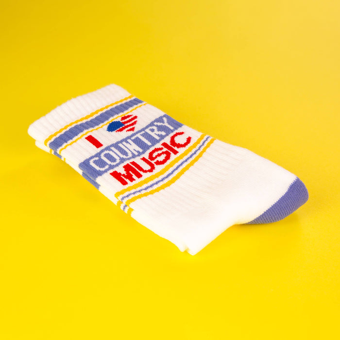I Heart Country Music Gym Crew Socks