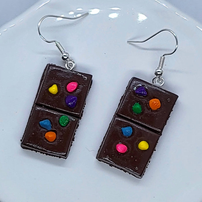 Sprinkle Brownie Earrings, Brownie Earrings