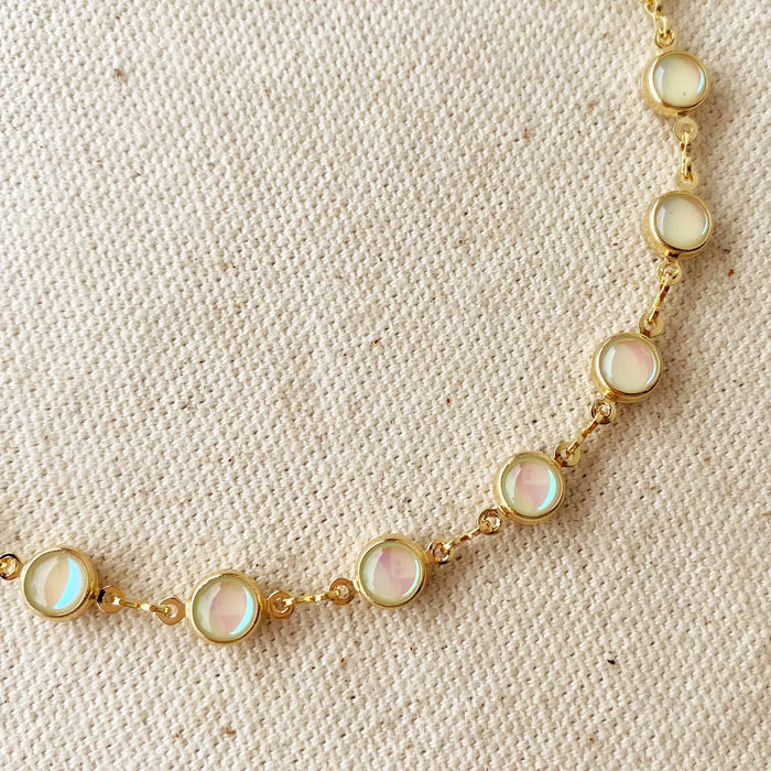 Gold Filled Rounded Opal Choker