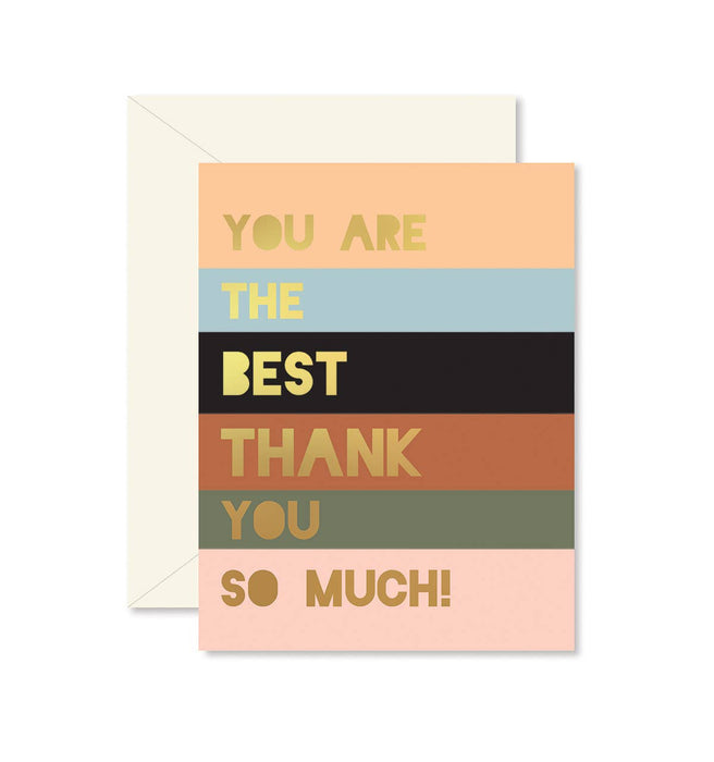 Colorblock Thank You Greeting Card