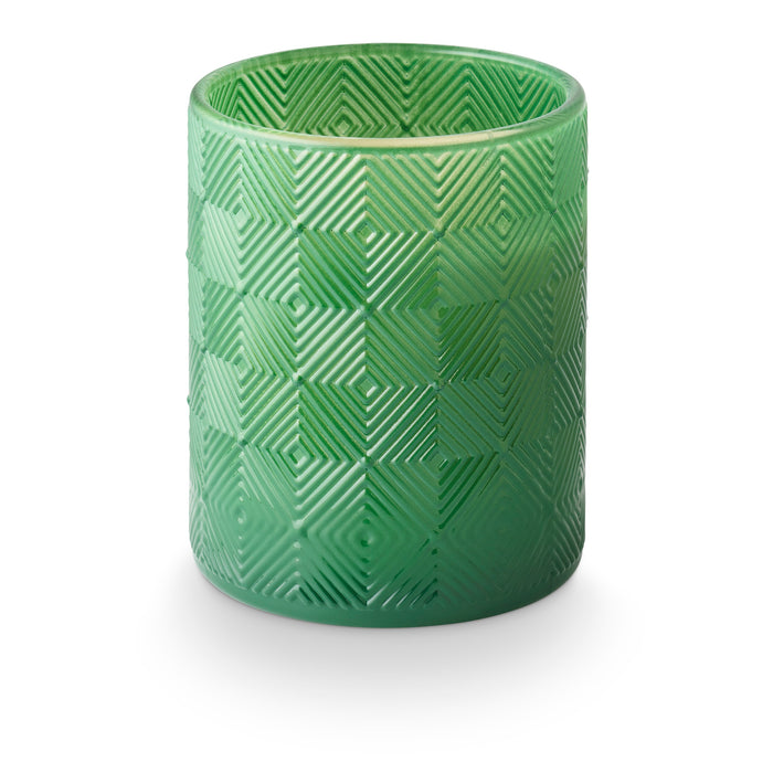 Jungle Green Magnolia Textured Glass Candle