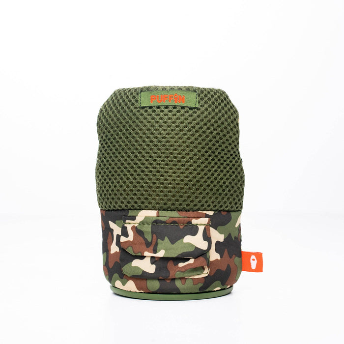 The Adventurer - Insulated 12 oz Can Cooler - Woodsy Camo