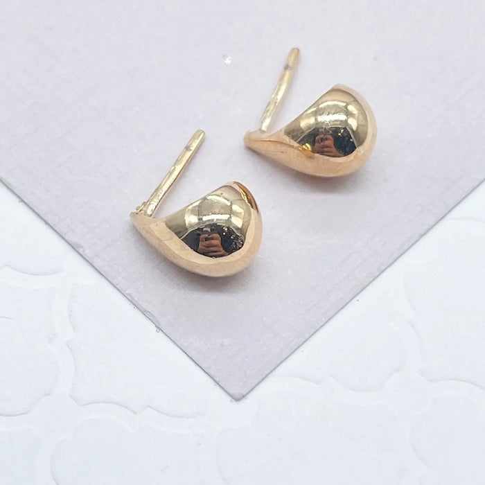 18k Gold Filled Teardrop Studs