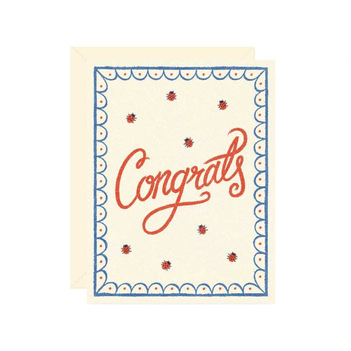 Ladybug Congrats Card