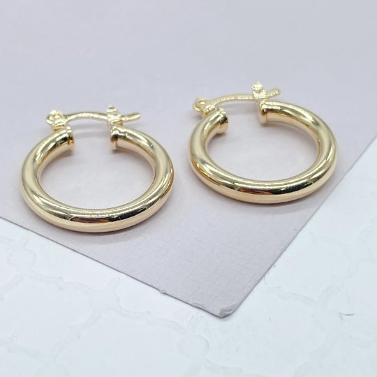 18k Gold Filled Medium Hoops