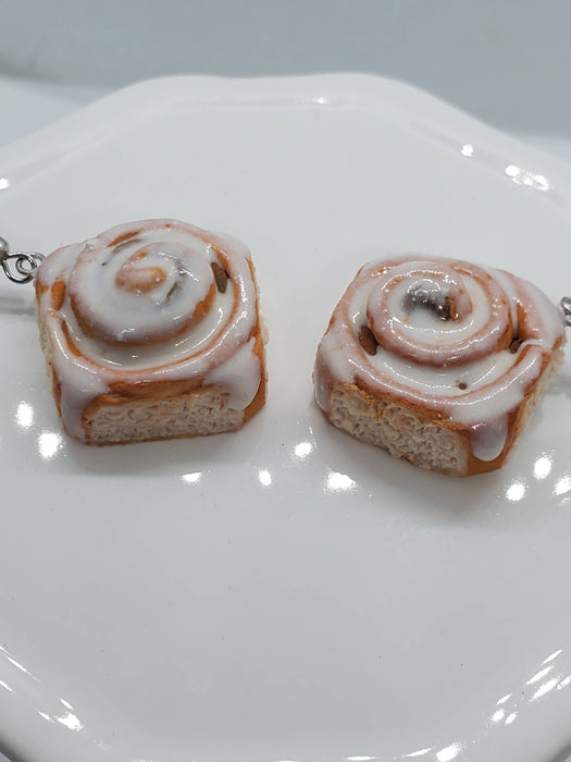 Cinnamon Roll Earrings, Roll Earrings, Bread Earrings