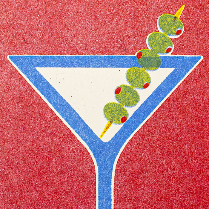 Happy Birthday Martini - Risograph Card