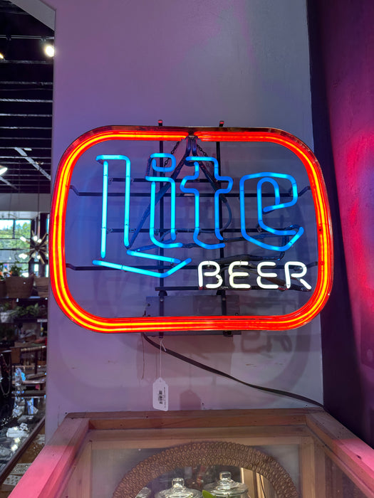 80s Neon Miller Lite Beer Sign