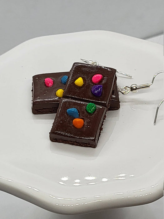 Sprinkle Brownie Earrings, Brownie Earrings