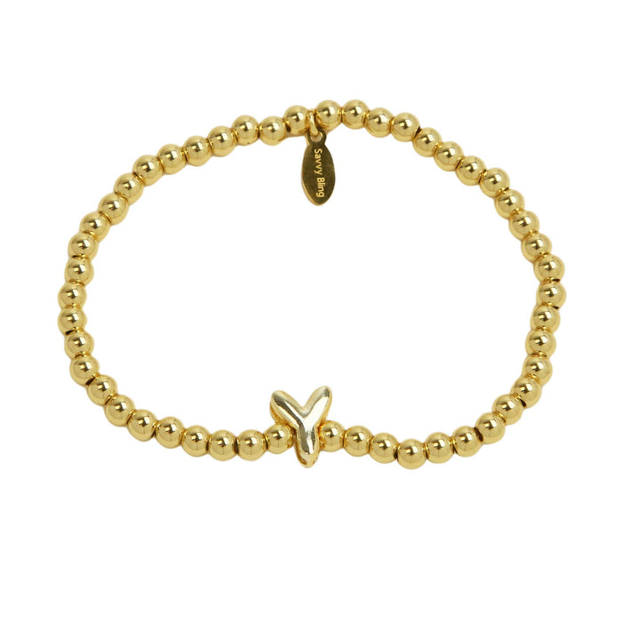 Initial Bubble Bracelet Gold Filled