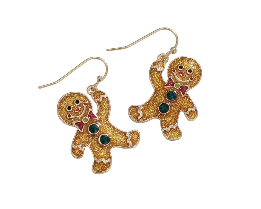 Glitter Gingerbread Earrings