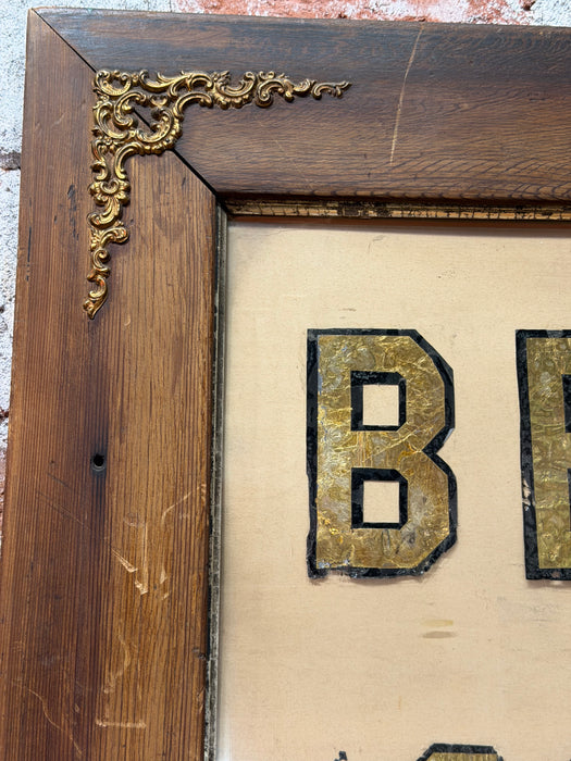Early Late 1800s 1900s Hand Painted Antique Beds 50 cents Hotel Sign