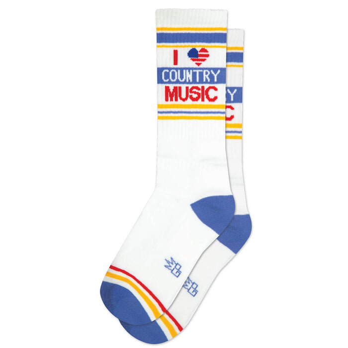 I Heart Country Music Gym Crew Socks