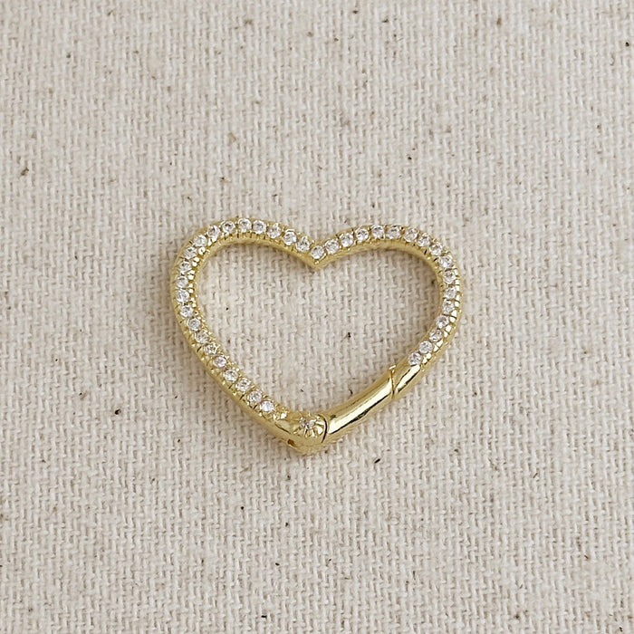 18k GF Heart Carabiner