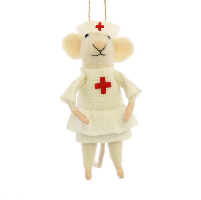 Nurse Mouse Ornament