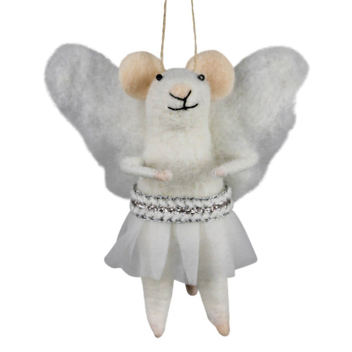 Felt Mouse Angel Ornament