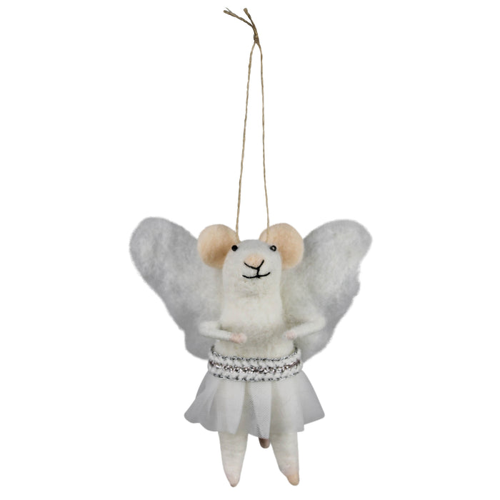 Felt Mouse Angel Ornament