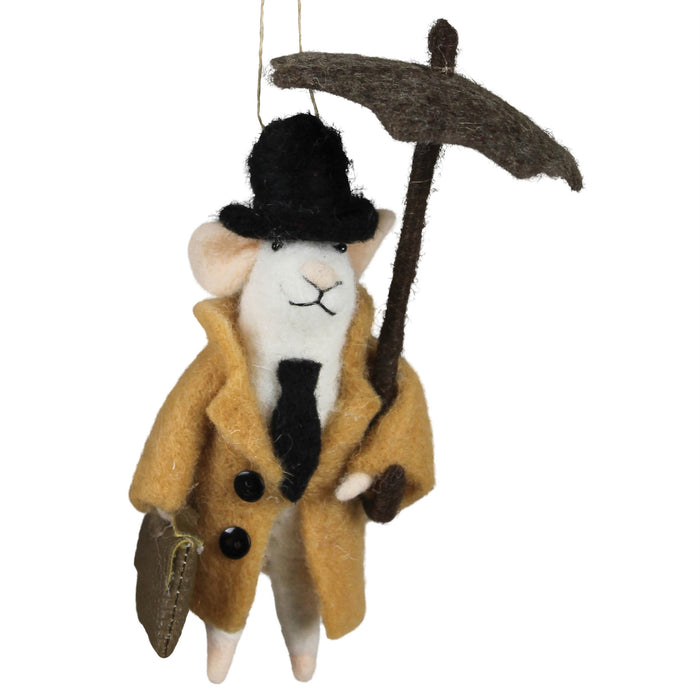 Felt Umbrella Mouse Ornament