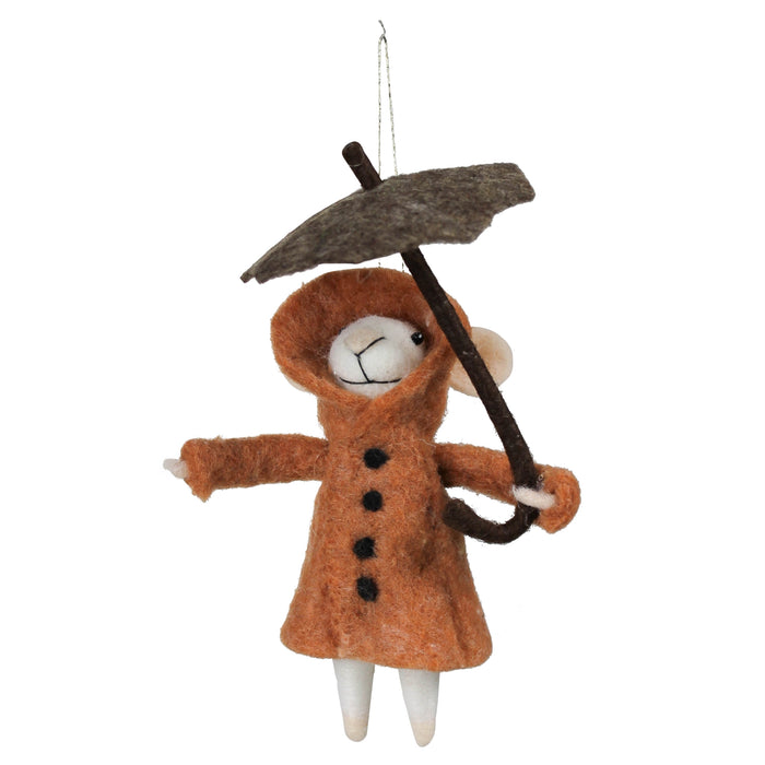 Umbrella Girl Mouse Ornament