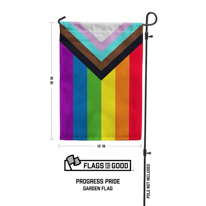 Progress Pride Garden Flag