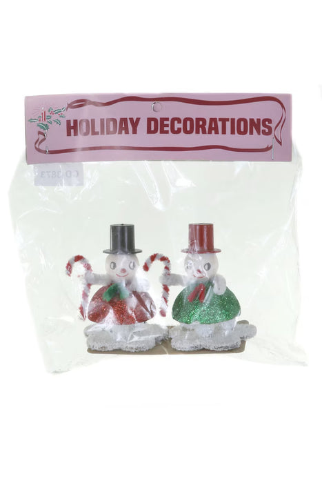 Vintage Snowman Trim 2 Pack