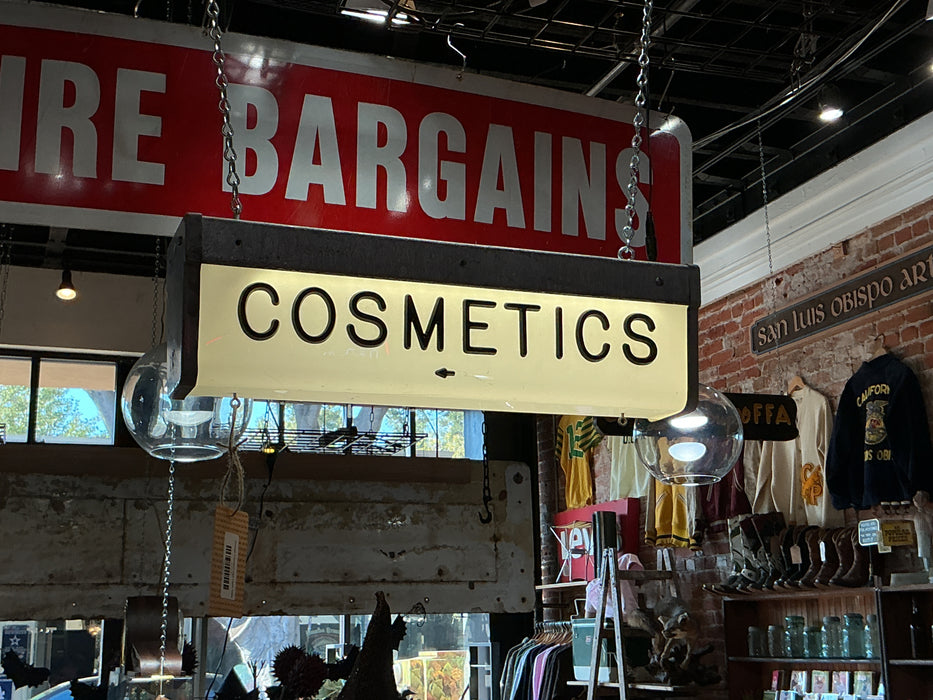 Vintage Cosmetic Sign Light 1960s