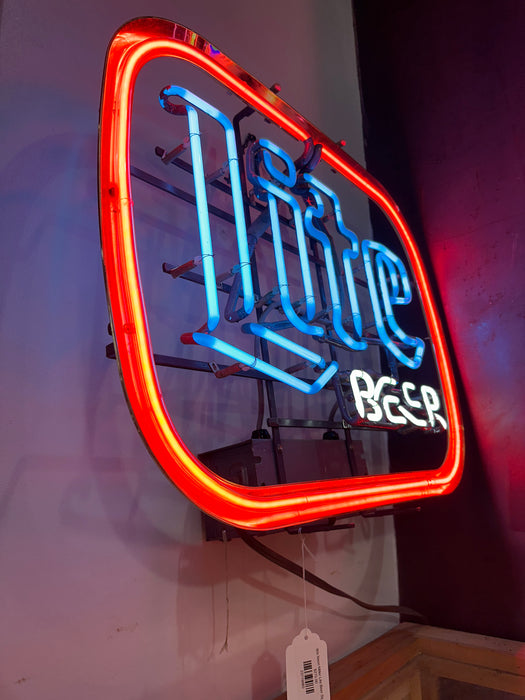 80s Neon Miller Lite Beer Sign