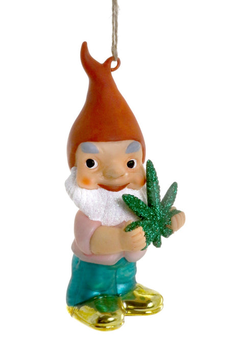 Happy Leaf Gnome Ornament