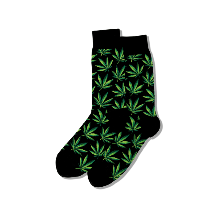 Weed Crew Socks Black