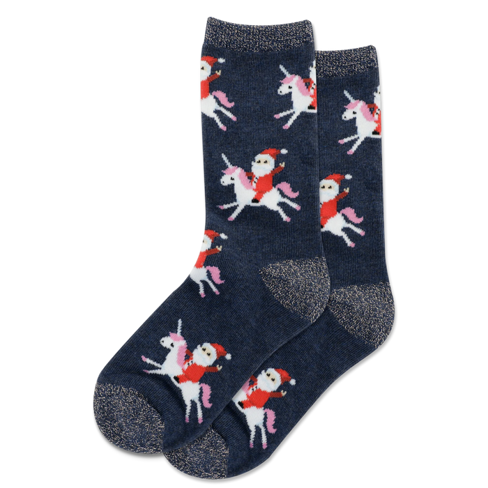 Santa Unicorn Socks