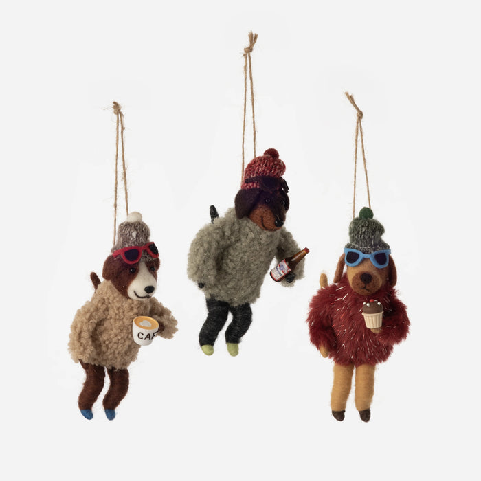 Ski Break Dog Ornament