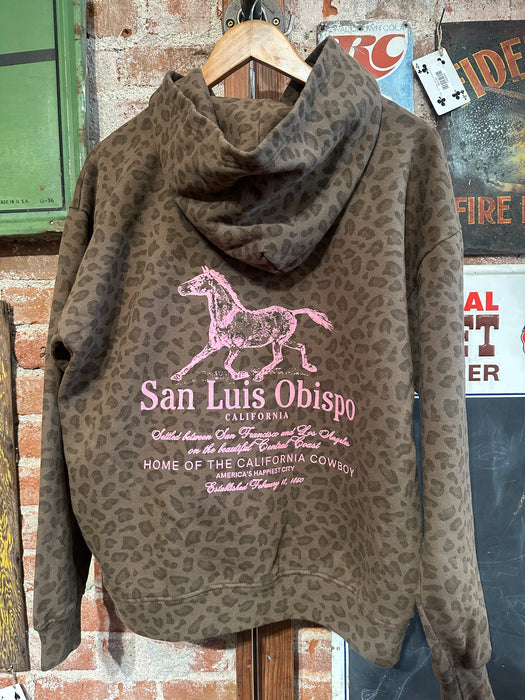 SLO California Cowboy Leopard Hoodie