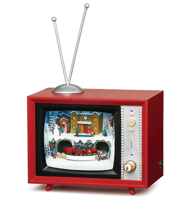5" H Lighted Musical TV - North Pole Train