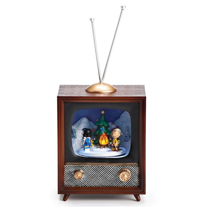 5"H Lighted Musical TV - Peanuts Campfire