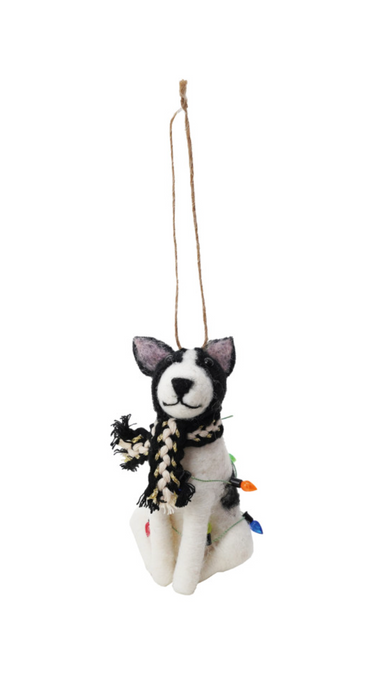 Holiday Dog Ornament - Wool Felt