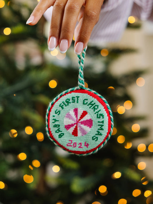 Baby's First Christmas Needlepoint Ornament