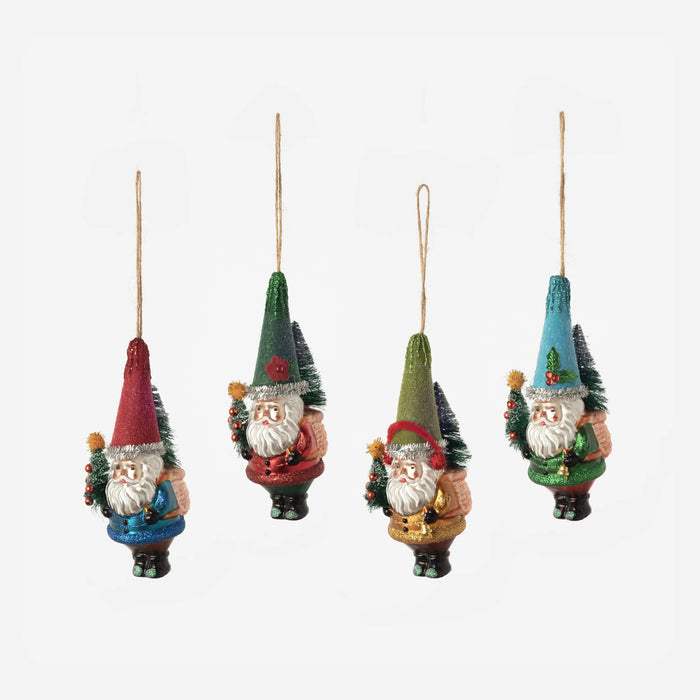 Fancy Little Santa Gnome Ornament