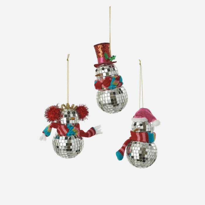 Disco Snowman Ornament