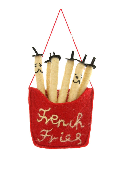 Francophile Felt French Fry Ornament