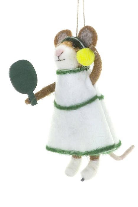 Tennis Mouse Ornament