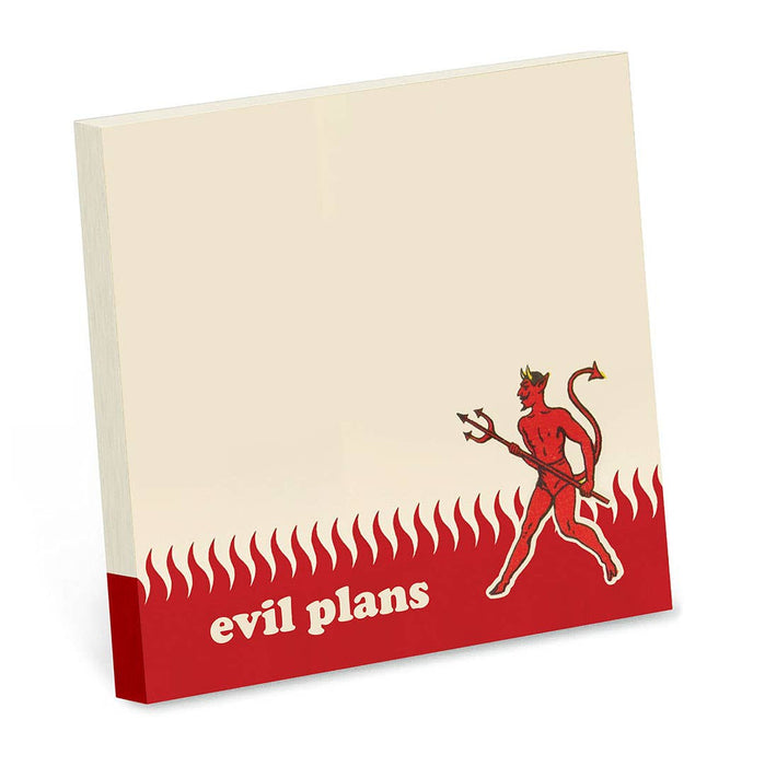 Evil Plans - Funny Sarcastic Sticky Note Pad