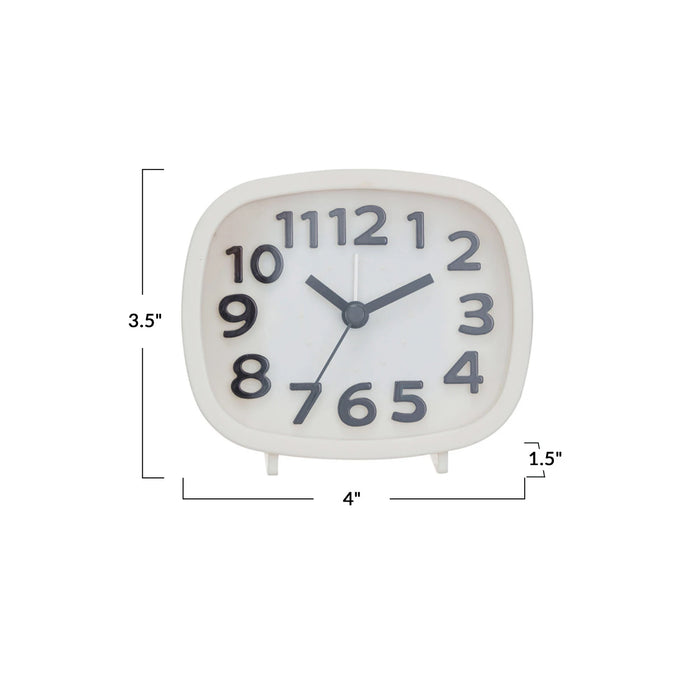 White Plastic Alarm Clock