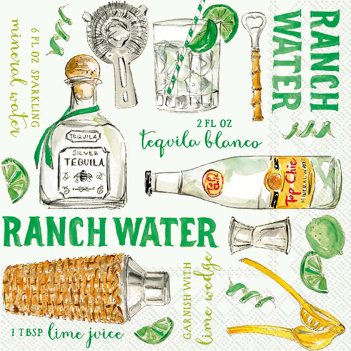 Ranch Water - Paper Cocktail Napkins